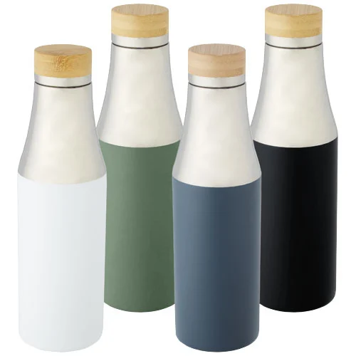 Borraccia termica in acciaio inossidabile con isolamento sottovuoto in rame e coperchio in bambù da 540 ml Hulan - 100667