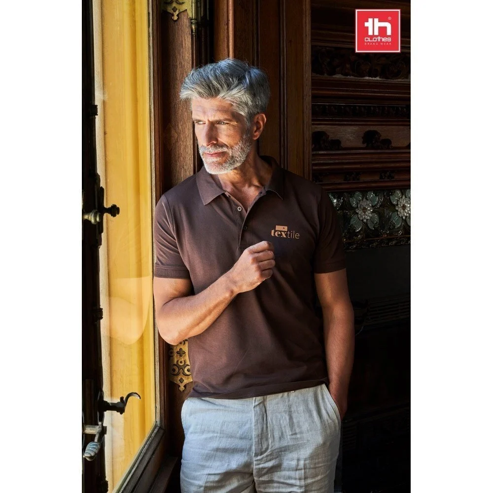 THC ADAM. Polo da uomo in cotone a maniche corte - 30131