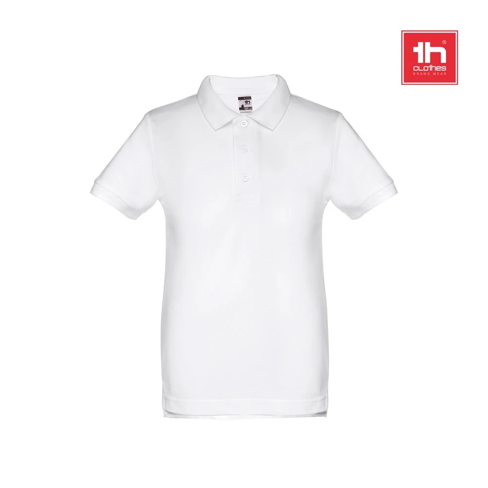 THC ADAM KIDS WH. Polo a maniche corte per bambini (unisex). colore bianco - 30172